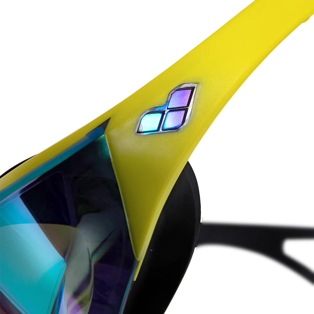 Arena Cobra Edge Swipe Mirror Goggles Emerald Yellow Black