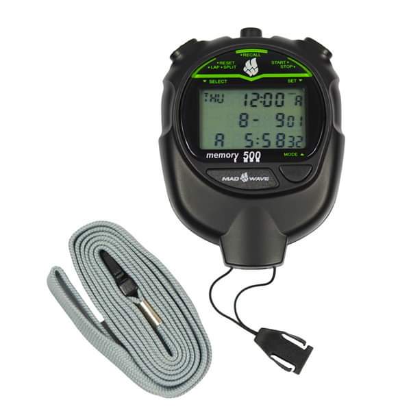 Mad Wave Professional Stopwatch 500 Memory