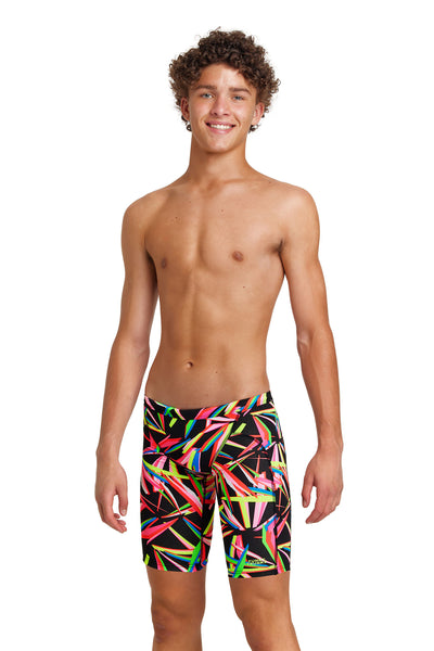 Funky Trunks Boy's  Training Jammers   Black Blades