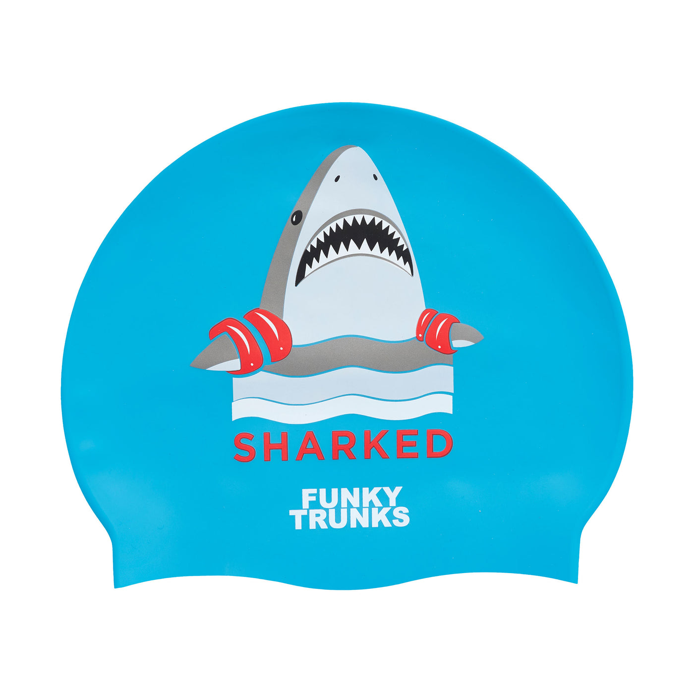 FUNKY TRUNKS SILICONE SWIMMING CAP - Sharked
